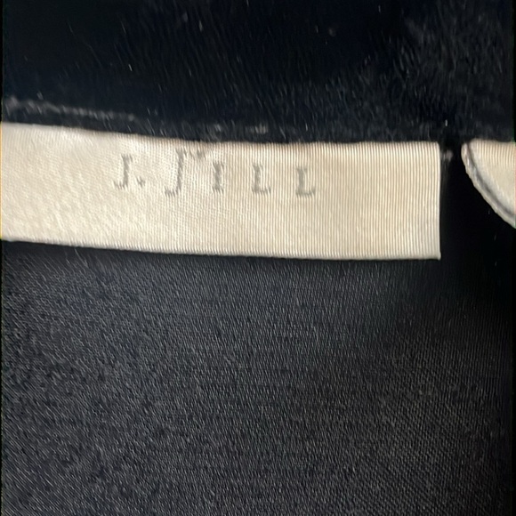 J. Jill button front black velour collared top tunic tie in back size Medium - Picture 4 of 9